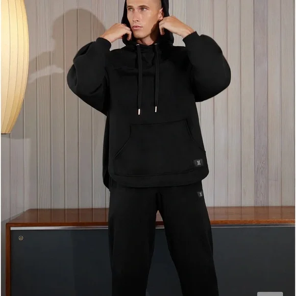 Savage X Fenty Black Caviar Longsleeve Oversized Xssential Drawstring Hoodie - Picture 11 of 17